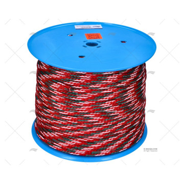 CUERDA ESQUI 200m ROjO 7.5MM