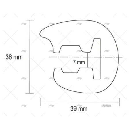 PERFIL PVC 35mm L35 NEGRO 24m (pv x m) TESSILMARE