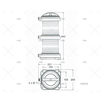 LUZ NAVEGACION DHR 70 DOBLE 360º DHR