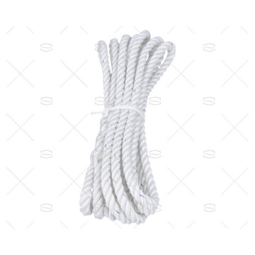 CABO POLYESTER 12mm BLANCO C/GAZA 1x6m