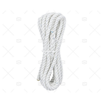 CABO POLYESTER 14mm BLANCO C/GAZA 1x6m