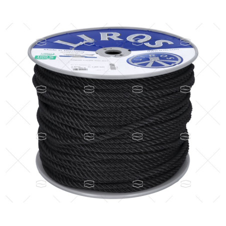 CABO POLYESTER 08mm NEGRO 200m