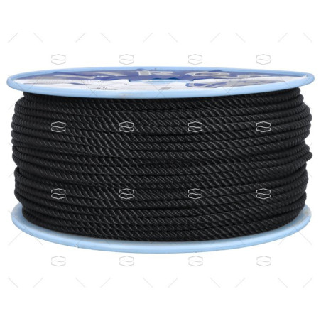 CABO POLYESTER 06mm NEGRO 200m