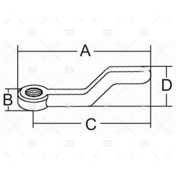 TRINQUETE 62 mm INOX 316 MARINE TOWN