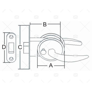 CIERRE PUERTA 19-25 mm INOX 316 MARINE TOWN