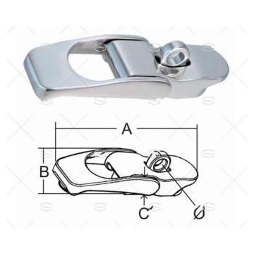 CIERRE OJO 82mm INOX 316 MARINE TOWN