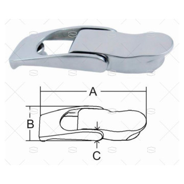 CIERRE ESTANDAR 82mm INOX 316 MARINE TOWN