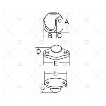 FIJACION MAGNETICA PUERTA FLUSH INOX 316 MARINE TOWN