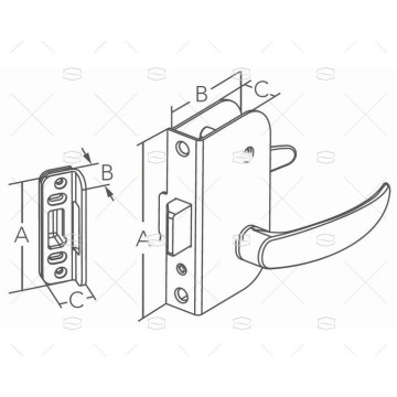 CERRADURA PUERTA CON LLAVE INOX-316 MARINE TOWN