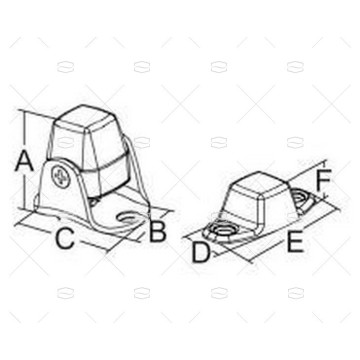 FIJACION MAGNETICA PUERTA/VENTANA TRAPEZOIDAL MARINE TOWN