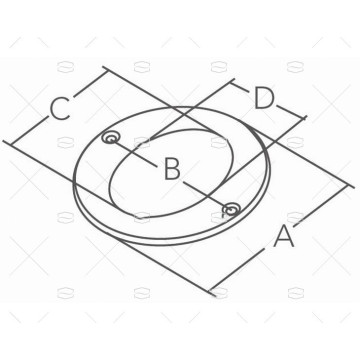 PLACA INOX ALMACENAMIENTO PORTACAÑAS REDONDA MARINE TOWN