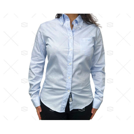 CAMISA M/L M AZUL S MUJER