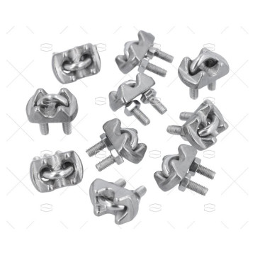 SUJETACABLES INOX 4mm (10u)