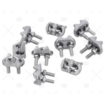 SUJETACABLES INOX 6mm (10u)