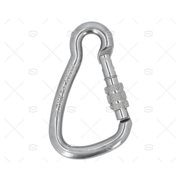 MOSQUETON SIN ANILLA "HARNESS" INOX 316 CON CIERRE SEGURIDAD KONG