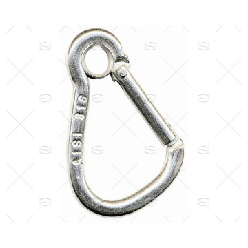 MOSQUETON CON ANILLA "HARNESS" INOX 316 KONG