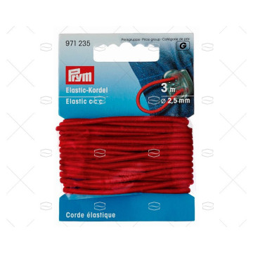 CORDON ELASTICO ROJO DIAM 2.5mm PRYM