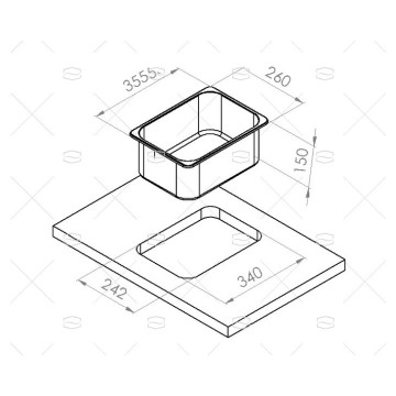 FREGADERO RECTANGULAR MODELO B CAN