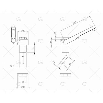 GRIFO FREGADERO ABATIBLE CAN