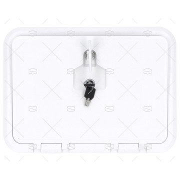 TAPA REGISTRO BLANCA CON LLAVE 370 x 270 mm