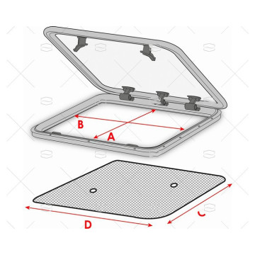 MOSQUITERA PARA ESCOTILLAS GRANDE