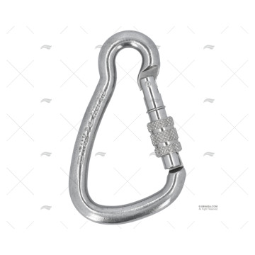 MOSQUETON SIN ANILLA "HARNESS" INOX 316 CON CIERRE SEGURIDAD KONG