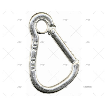 MOSQUETON CON ANILLA "HARNESS" INOX 316 KONG