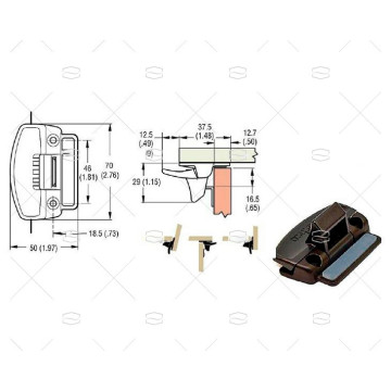 CIERRE DE PANEL CROMADO SERIE PARROT SOUTHCO