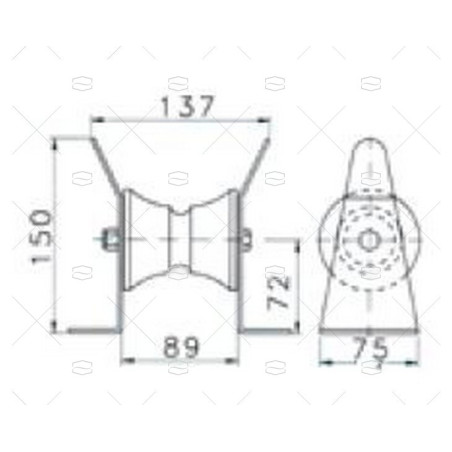 PUNTERA PLATAFORMA 89mm INOX