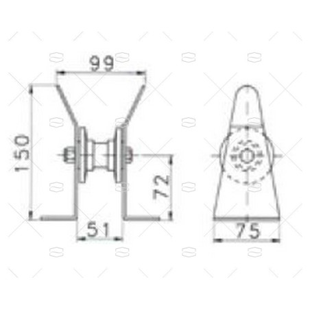 PUNTERA PLATAFORMA 51mm INOX