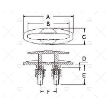 CORNAMUSA INOX SS 316 FLUSH CON O SIN DRENAJE