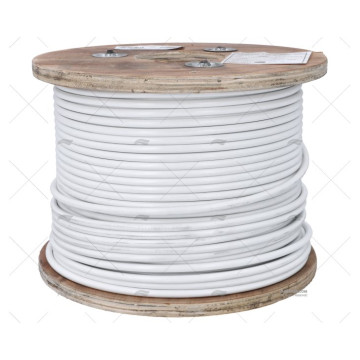 CABLE INOX FUNDA BLANCA 6mm 100m