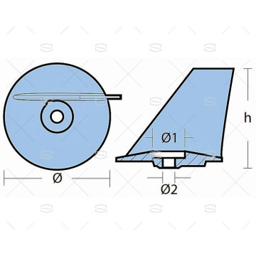 ANODO CON ALETA TOHATSU SERIE MEGA TECNOSEAL