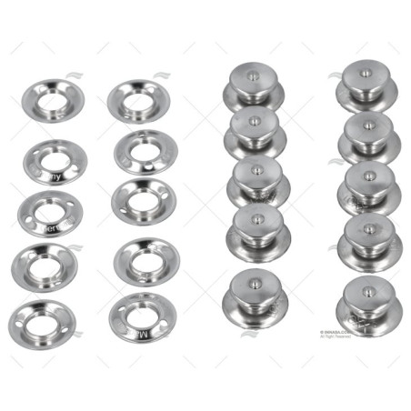 BROCHE TENAX HEMBRA 15mm INOX HD *(10) LOXX