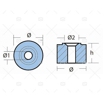 ANODO ALUMINIO HONDA 75-130-225HP 15x24m TECNOSEAL