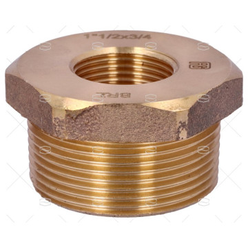 REDUCCION BRONCE M-H 1"1/2 - 3/4" GUIDI REDUCCION BRONCE M-H 1"1/2 - 3/4" GUIDI