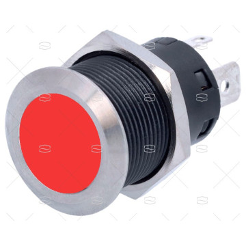 INTERRUPTOR LED PUSH 20A ROJO FONDO