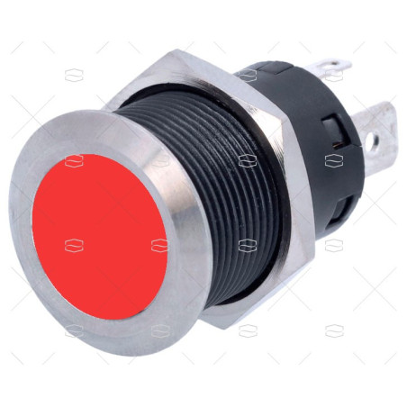 INTERRUPTOR LED PUSH 20A ROJO FONDO