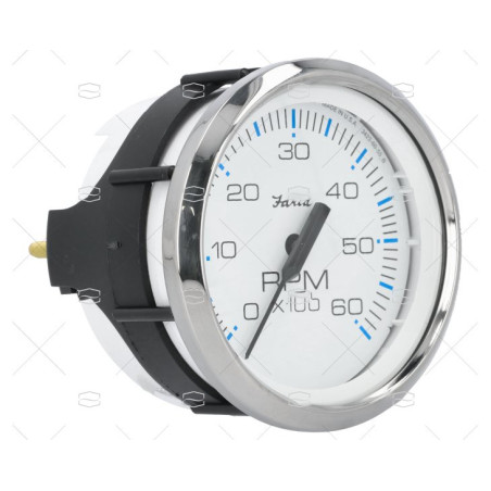 RELOJ TACOMETRO BLANCO DESDE 6000 A 7000RPM FARIA