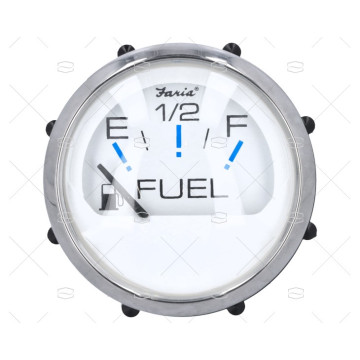 INDICADOR COMBUSTIBLE FRCB 12V S/S BLANCO FARIA