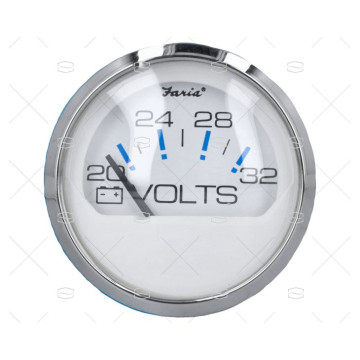 VOLTIMETRO FRB 20-32V S/S BLANCO