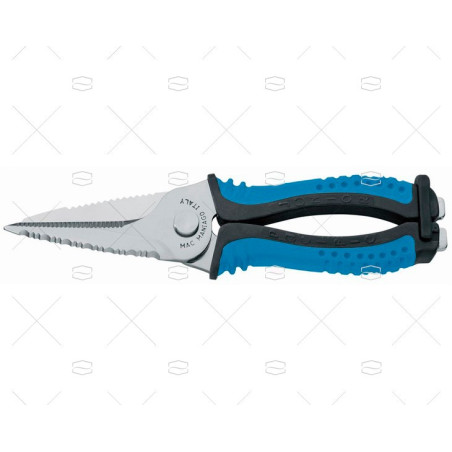 CUCHILLO TIJERA CON FUNDA AZUL MAC COLTELLERIE