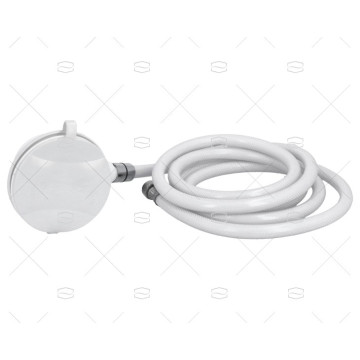 DUCHA BLANCA CON TUBO COFRE Y TAPA GOMA WHALE