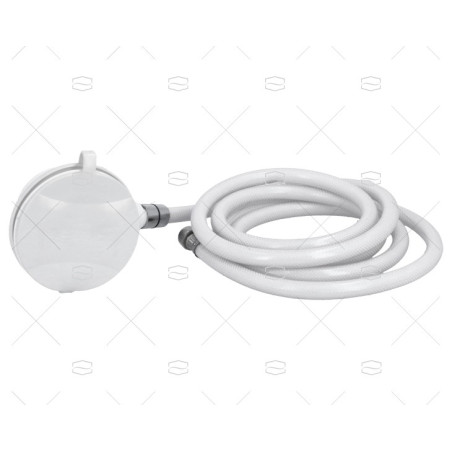 DUCHA BLANCA CON TUBO COFRE Y TAPA GOMA WHALE