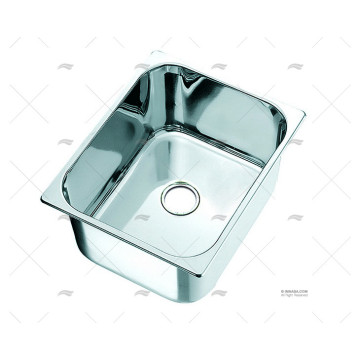 FREGADERO RECTANGULAR INOX DESAGUE CENTRAL BARKA