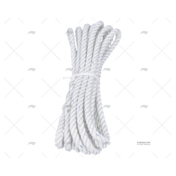 CABO POLYESTER 12mm BLANCO C/GAZA 1x6m