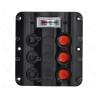 PANEL CONTROL 3P + VOLTIMETRO LED 12V