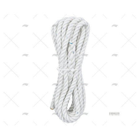 CABO POLYESTER 14mm BLANCO C/GAZA 1x6m