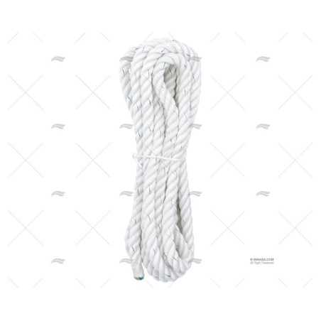 CABO POLYESTER 16mm BLANCO C/GAZA 1x6m