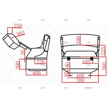 CONSOLA SILLA ALUMINIO BLANCA